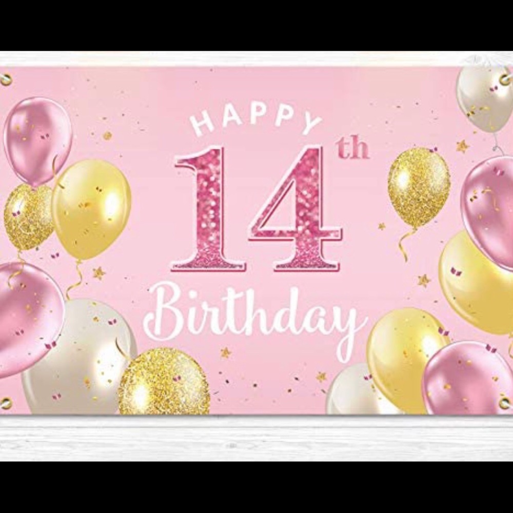 Happy 14th Birthday banner